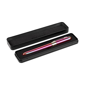 Ручка шариковая BrunoVisconti®
"MONACO" цвет корпуса пурпурный
0.5 мм, синий, в металическом черном  футляре
Арт. 20-0125/686