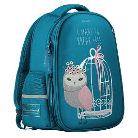 РЮКЗАК-КАПСУЛА БИРЮЗОВЫЙ  С ЭРГОНОМИЧНОЙ СПИНКОЙ "CUTE OWLS.КОКЕТКА" 
Арт. 12-009-071/09