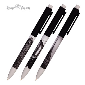 Ручка шариковая автоматическая BrunoVisconti®
0.7 мм, синий
FunClick "New York"
Арт. 20-0297/10
