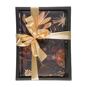 НАБОР ПОДАРОЧНЫЙ А5+  "Ночные цветы" И МЕТАЛЛ. РУЧКА
Арт. 3-744/04-5