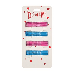 ЗАКОЛКА ДЛЯ ВОЛОС 4,8 СМ,  24 ШТ, МИКС 2 ЦВЕТА
Арт. 2-718/19