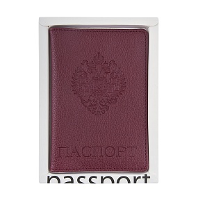 Обложка для паспорта BrunoVisconti®
"ГЕРБ РОССИИ" бордовый
Арт. 3-619/13
