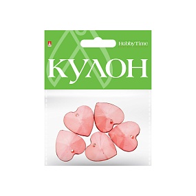 КУЛОН ПОЛУПРОЗРАЧНЫЙ "СЕРДЦЕ" 27,8Х27,2Х11  ММ, 5 ЦВ, 5 шт
Арт. 2-587/03