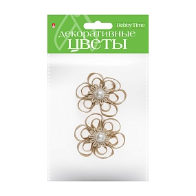 ДЕКОРАТИВНЫЕ ЦВЕТЫ ИЗ ДЖУТА,  2 ШТ. ВИД 4
Арт. 2-557/04