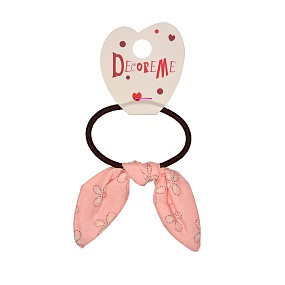 РЕЗИНКА ДЛЯ ВОЛОС "РОЗОВЫЕ УШКИ В ЦВЕТОЧЕК" 1 ШТ, 1 ВИД 
Арт. 2-712/115