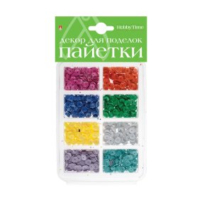 ПАЙЕТКИ 3D. НАБОР №29. ЦВЕТНЫЕ. 6ММ. 8 ЦВЕТОВ
Арт. 2-418/01
