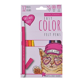 Фломастеры BrunoVisconti®
12 цветов EASYCOLOR
картонная коробка
Арт. 32-0060