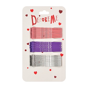 ЗАКОЛКА ДЛЯ ВОЛОС 5 СМ, 30 ШТ, 3 ЦВЕТА
Арт. 2-718/08