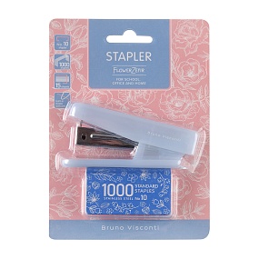 СТЕПЛЕР КАНЦЕЛЯРСКИЙ СО СКОБАМИ 10, "FlowerZefir", 1000 скоб
Арт. 46-0004