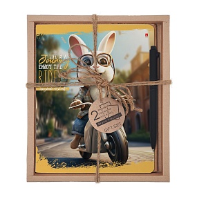 НАБОР ПОДАРОЧНЫЙ "ПУШИСТЫЙ БАЙКЕР. На работу" (ДВЕ ТЕТРАДИ И РУЧКА)
Арт. 7-48-1296-2/3