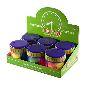 ГЛИТТЕР ДЛЯ ДЕКОРА, С ДОЗАТОРОМ, 60Г  (6 ЦВЕТОВ ), ЯРКИЕ ЦВЕТА МИКС, ЦВЕТОВАЯ ГАММА №1
Арт. 2-311/01