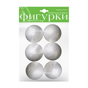 ПЕНОПЛАСТОВЫЕ ФИГУРКИ. ШАР 50 ММ, 6 ШТ. 
Арт. 2-202/17