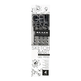 Набор BrunoVisconti®
гелевых ручек
0.38 мм, 0.5 мм, 0.8 мм, 1.0 мм, черных
Sketch&Art "Uni Write.BLACK"
Арт. 20-0324