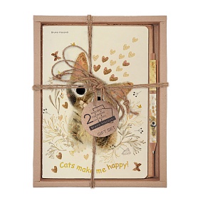 НАБОР ПОДАРОЧНЫЙ "Love me.Милый котик" (ДВЕ ТЕТРАДИ BV И РУЧКА)
Арт. 7-40-001/192-3