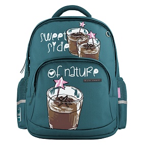 Рюкзак BrunoVisconti®
классический 
бирюзовый с эргономичной спинкой
«КОФЕМАНИЯ»
Арт. 12-002-226/09