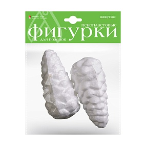 ПЕНОПЛАСТОВЫЕ ФИГУРКИ. ШИШКИ, 120 ММ, 2 ШТ. 
Арт. 2-206/03