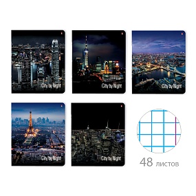 Тетрадь общая Альт®
А5 (165 х 203 мм)
"НОЧНЫЕ ГОРОДА" 48 л., клетка
Арт. 7-48-727
обложка в ассортименте