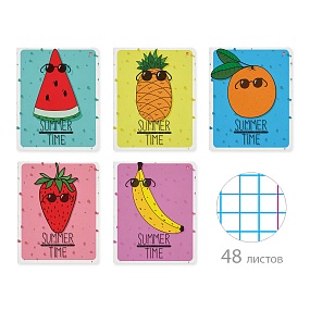 Тетрадь общая Альт®
А5 (165 х 203 мм)
"SUMMER TIME" 48 л., клетка
Арт. 7-48-1105
обложка в ассортименте