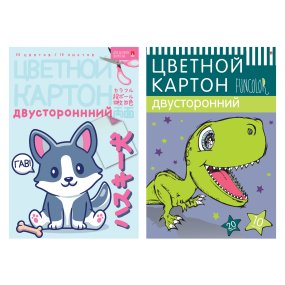 Набор цветного картона Альт
А4 (200 х 290 мм), 10 листов, 20 цветов 
"МУЛЬТИКИ", 4 вида
Арт.  100399