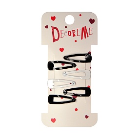 ЗАКОЛКА ДЛЯ ВОЛОС 3 СМ, 6 ШТ, 3 ЦВЕТА 
Арт. 2-718/31