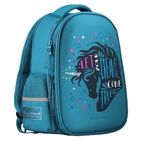 Рюкзак BrunoVisconti®
облегченная капсула
бирюзовый  с эргономичной спинкой
«UNICORN DREAM»
Арт. 12-001-153/09