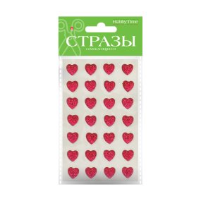 НАБОР САМОКЛЕЯЩИХСЯ СТРАЗ №83 "СЕРДЕЧКИ", 12 ММ, 4 ЦВ.
Арт. 2-343/01