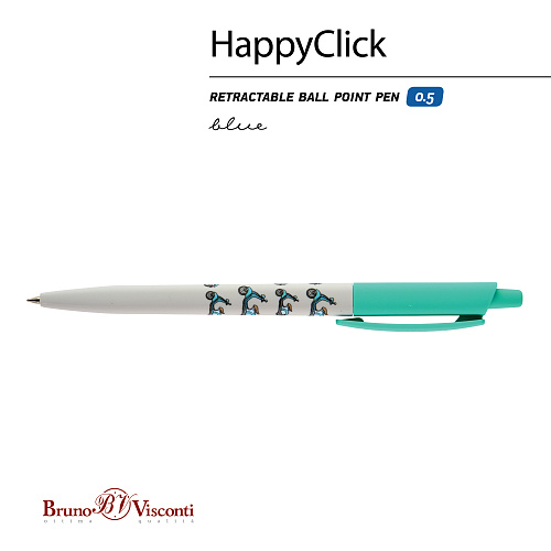 Ручкa BrunoVisconti
шариковая автоматическая, 0.5 мм, синяя
HappyClick «МОПЕДЫ»
Арт. 20-0241/19: фото #3