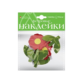 ДЕКОРАТИВНЫЕ НАКЛЕЙКИ ИЗ ФЕТРА. НАБОР № 24 "ЦВЕТЫ. ЛЕТО" ( 4 ВИДА ) 
Арт. 2-093/24