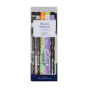 НАБОР ИЗ 5-ТИ  РУЧЕК "FreshWrite. Микс 5" . ШАРИКОВЫХ 0,7 ММ.ЧЕРНАЯ
Арт. 20-0214-5/9