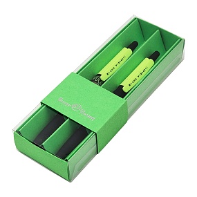 НАБОР ИЗ 2-Х РУЧЕК "HappyClick. Avocado style. Rock star" ШАРИКОВАЯ 0.5 ММ, СИНЯЯ (салатовый футляр)
Арт. 20-0241/6262