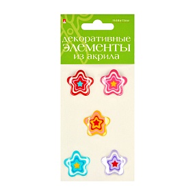 ДЕКОРАТИВНЫЕ ЭЛЕМЕНТЫ ИЗ АКРИЛА НАБОР №2 "ЗВЕЗДОЧКИ"
Арт. 2-336/02