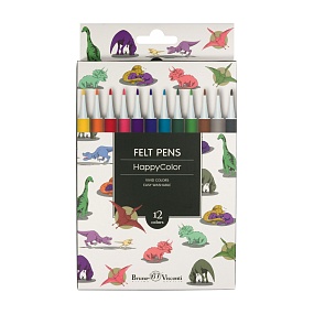 Фломастеры BrunoVisconti®
12 цветов HAPPYCOLOR
картонная коробка
Арт. 32-0023/01