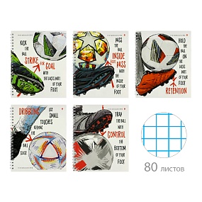 Тетрадь общая Альт®
А5 (170 х 200 мм)
"FOOTBALL. BLACK AND WHITE" 80л., клетка
Арт. 7-80-1303
обложка в ассортименте