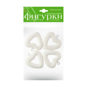 ПЕНОПЛАСТОВЫЕ ФИГУРКИ. СЕРДЦА С ГЛИТТЕРОМ. 50 ММ, 4 ШТ. 
Арт. 2-803/03