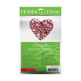 ДЕКОР ИЗ РОТАНГА. ОБЪЕМНОЕ СЕРДЦЕ  10 СМ,  5 ЦВЕТОВ
Арт. 2-514/04