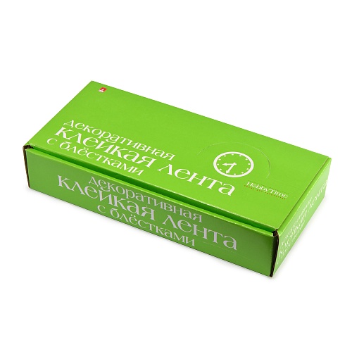 ДЕКОРАТИВНАЯ КЛЕЙКАЯ ЛЕНТА С ГЛИТТЕРОМ "ЯРКИЕ ЦВЕТА" , 15ММ Х 5М ( 6 ДИЗАЙНОВ ) 
Арт. 2-438/01: фото #1