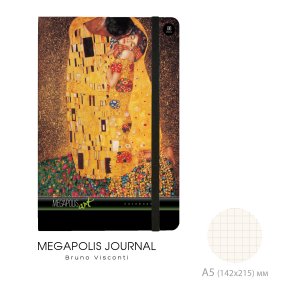 ЗАПИСНАЯ КНИЖКА "MEGAPOLIS JOURNAL" А5, 100 Л.  НА РЕЗИНКЕ (ИСКУССТВО) , КЛЕТКА
Арт. 3-477/01