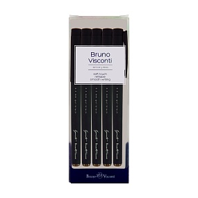 Набор BrunoVisconti®
из 5-ти гелевых ручек
"ÉGOÏSTE" цвет корпуса черный
0.5 мм, черных Black
Арт. 20-0133-5