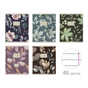 Тетрадь общая BrunoVisconti®
А5 (165 х 203 мм)
"FLOWERS CHALLENGE" 48 л., линейка
Арт. 7-48-1370
обложка в ассортименте