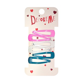 ЗАКОЛКА ДЛЯ ВОЛОС 4 СМ, 6 ШТ, 3 ЦВЕТА 
Арт. 2-718/37