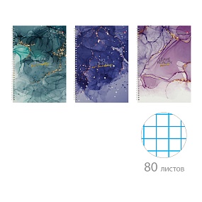 Тетрадь общая Альт®
А4 (200 х 285 мм)
"МРАМОР" 80л., клетка
Арт. 7-80-1305
обложка в ассортименте