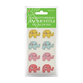 ДЕКОР ИЗ ДЕРЕВА. КРАШЕНЫЙ, НАБОР №20 "СЛОНИКИ - 2"
Арт. 2-358/07