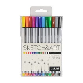 Набор BrunoVisconti®
из 12-ти капиллярных ручек
0.4 мм, ассорти
Sketch&Art "Fineliner"
Арт. 36-0011