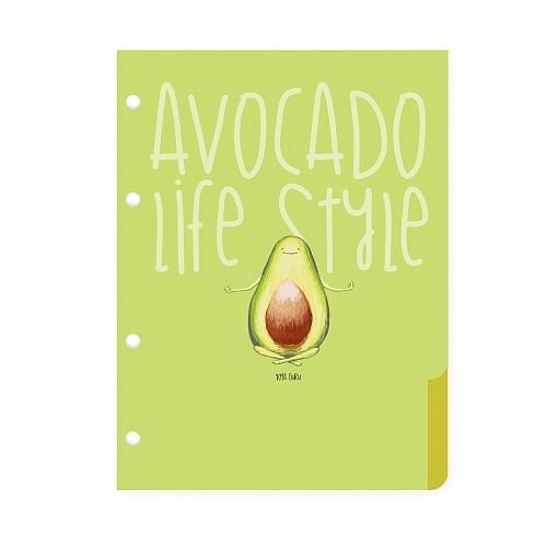 КОМПЛЕКТ РАЗДЕЛИТЕЛЕЙ ДЛЯ ТЕТРАДИ НА КОЛЬЦАХ  А5, 4 Л. "AVOCADO STYLE"
Арт. 7-50-473/14: фото #1