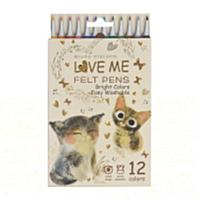 Фломастеры BrunoVisconti®
12 цветов LOVE ME - МИЛЫЙ КОТИК
картонная коробка
Арт. 32-0076