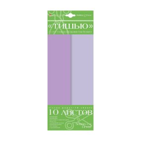 Набор цветной бумаги "тишью" HOBBY TIME
(115 х 282 мм), 10 листов
лиловый/ светло-сиреневый
Арт : 2-144/04