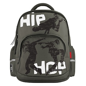 Рюкзак BrunoVisconti®
классический 
темно-серый с эргономичной спинкой
«ХИП-ХОП»
Арт. 12-002-077/06