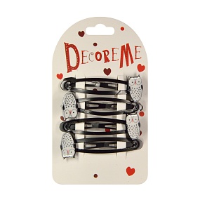 ЗАКОЛКА ДЛЯ ВОЛОС 4,5 СМ, 4 ШТ, 2 ЦВЕТА 
Арт. 2-719/28