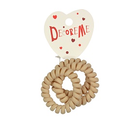 РЕЗИНКА ДЛЯ ВОЛОС СПИРАЛЬНАЯ В ТКАНЕВОЙ ОПЛЕТКЕ 3 ШТ  
Арт. 2-712/206