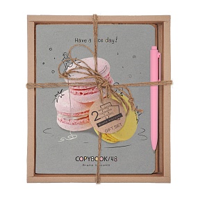 НАБОР ПОДАРОЧНЫЙ "NICE DAYS. NICE DAYS WITH MACARONS" (ДВЕ ТЕТРАДИ И РУЧКА)
Арт. 7-48-1278-2/2
